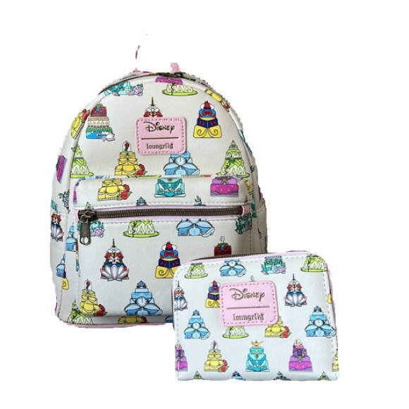 Loungefly Disney Princess Cakes Mini Backpack and Wallet set - Picture 11 of 11
